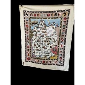 VINTAGE Indanthren souvenir Germany tablecloth